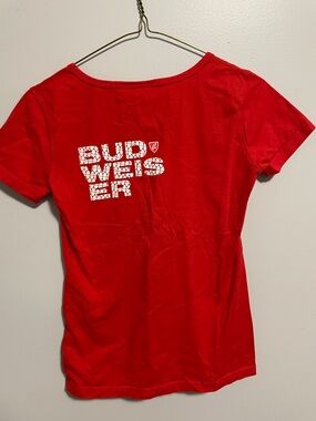 Budweiser Red Women's Short Sleeve Logo Tee